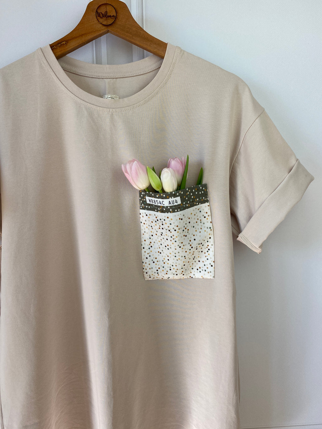 Randomized Beige Oversize TShirt