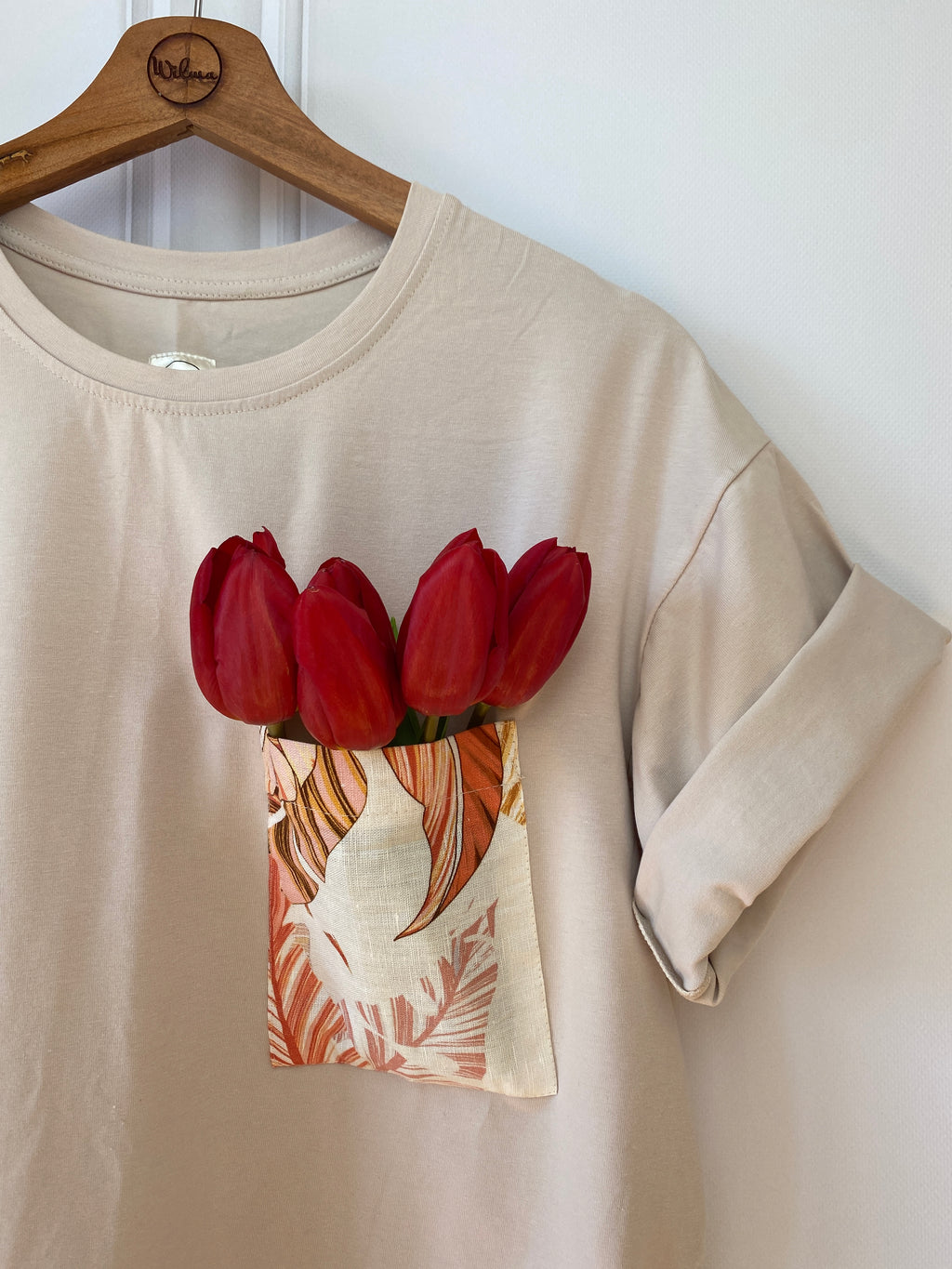 Randomized Beige Oversize TShirt