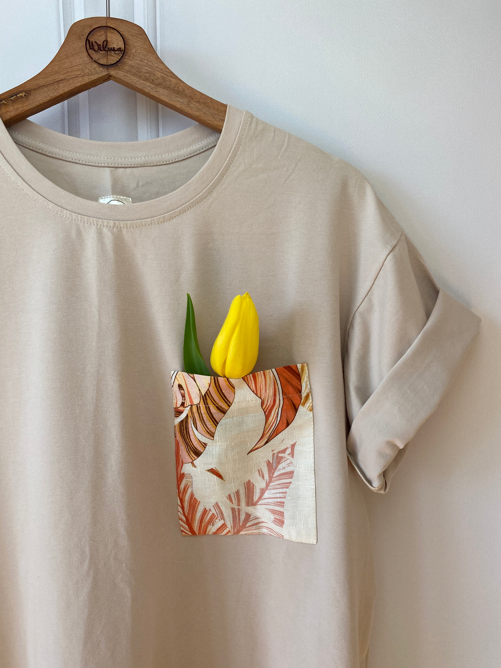 Randomized Beige Oversize TShirt