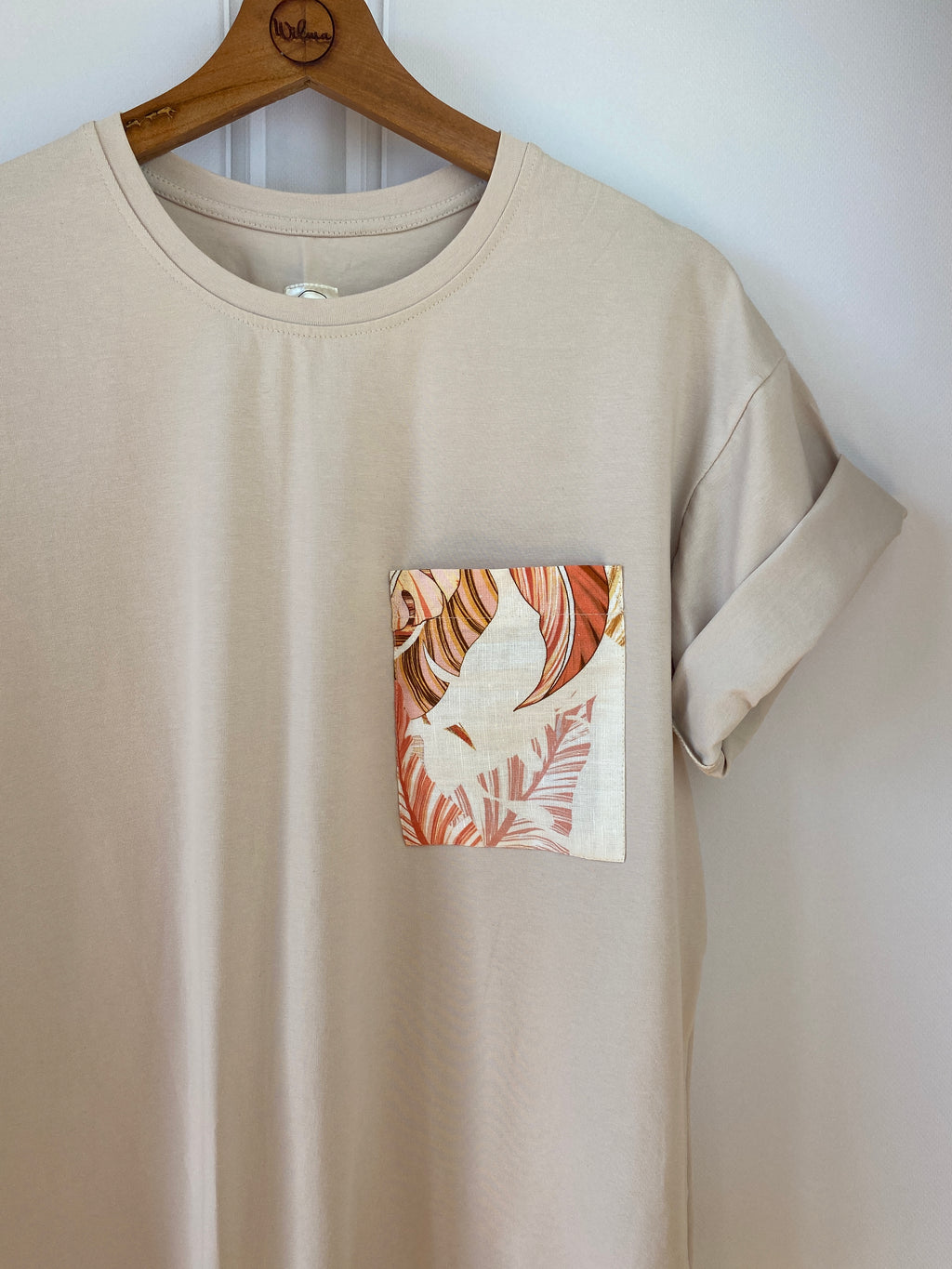 Randomized Beige Oversize TShirt