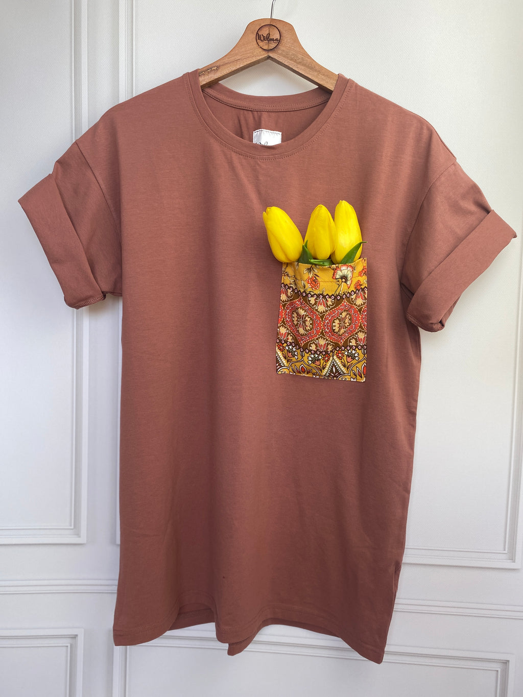 Randomized Beige-Rose Oversize TShirt