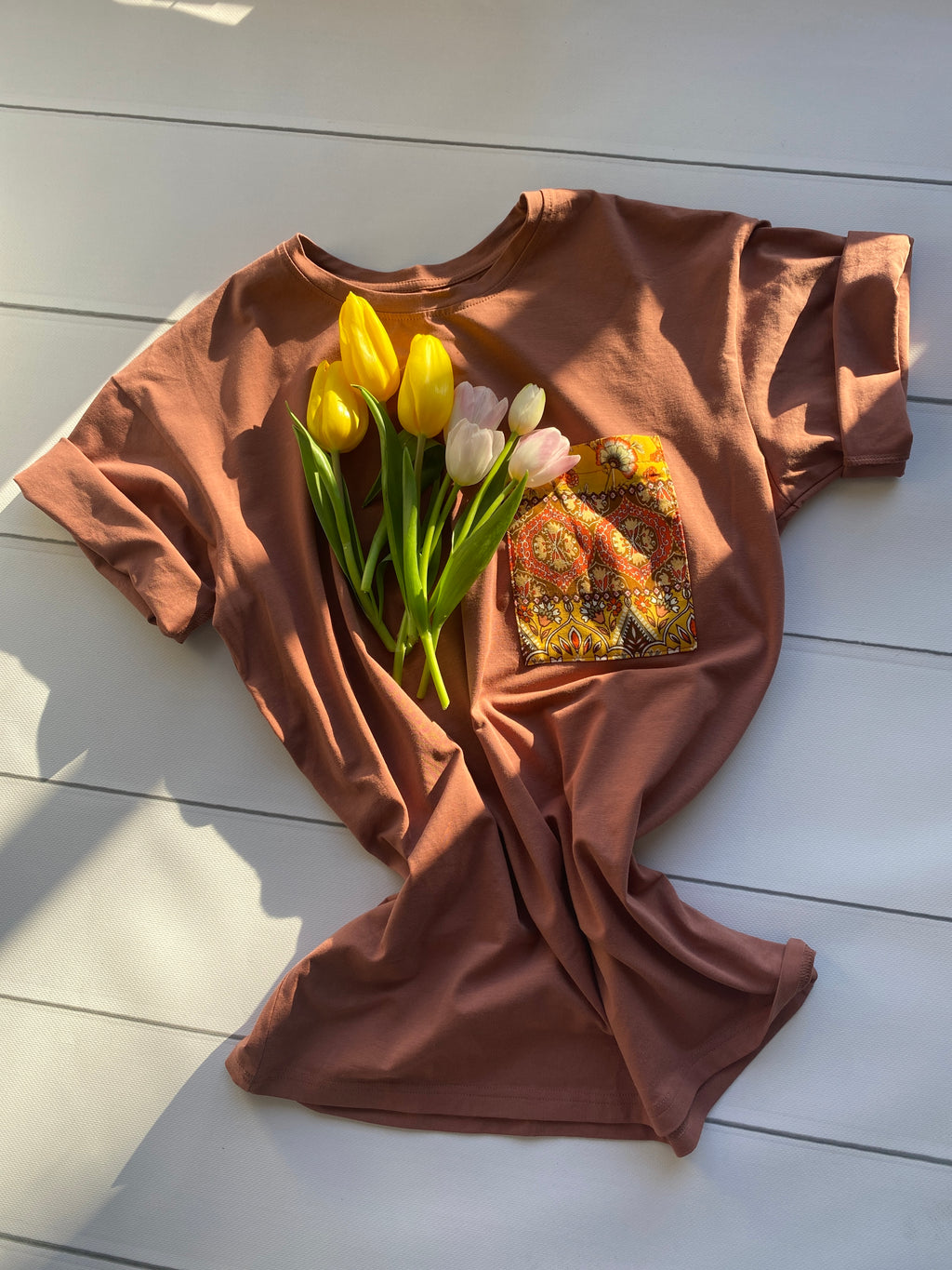 Randomized Beige-Rose Oversize TShirt