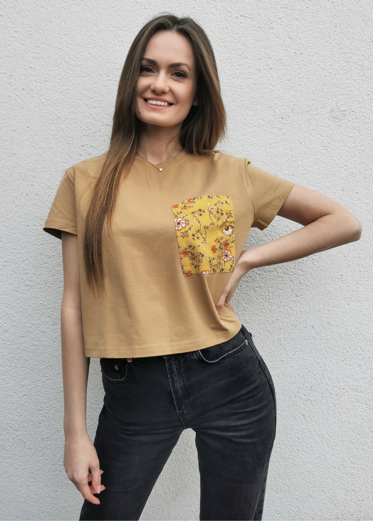 Randomized Beige-Brown Oversize TShirt