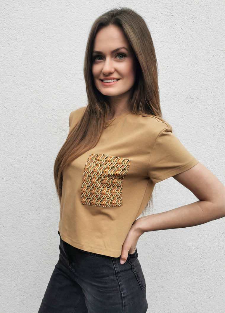 Randomized Beige-Brown Oversize TShirt